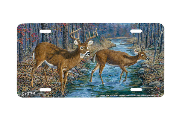 "Caution In The Wind" - Decorative License Plate