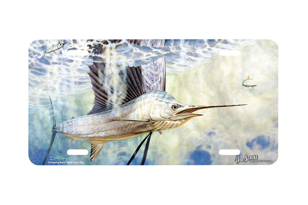 "Dropping Back" - Decorative License Plate