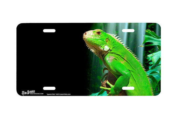 "Iguana Falls" - Decorative License Plate