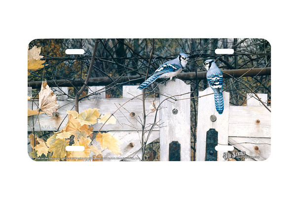 "Talk On The Old Fence" - Decorative License Plate