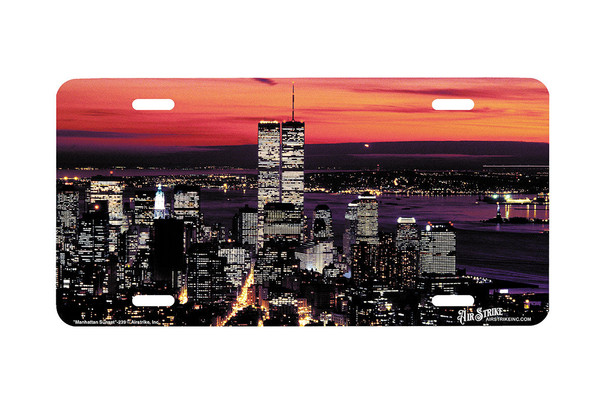 "Manhattan Sunset" - Decorative License Plate