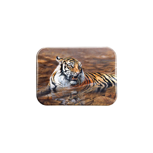 "Tiger in Water II" - 2.5" X 3.5" Rectangle Fridge Magnets