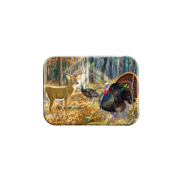 "Deer and Turkey II" - 2.5" X 3.5" Rectangle Fridge Magnets