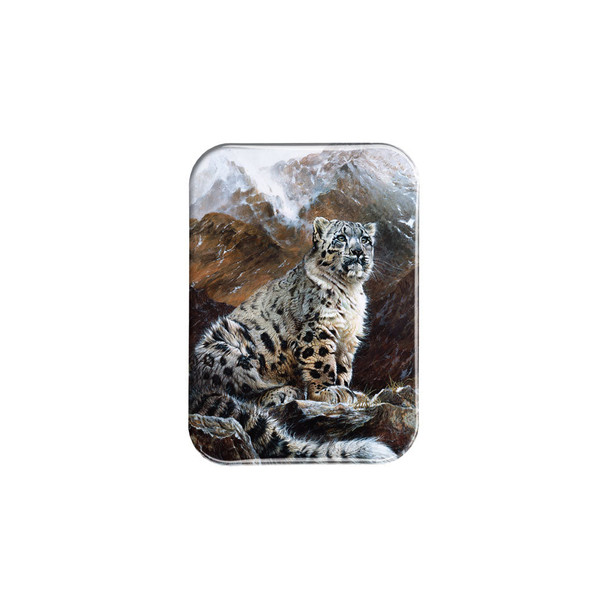 "Snow Leopard II" - 2.5" X 3.5" Rectangle Fridge Magnets