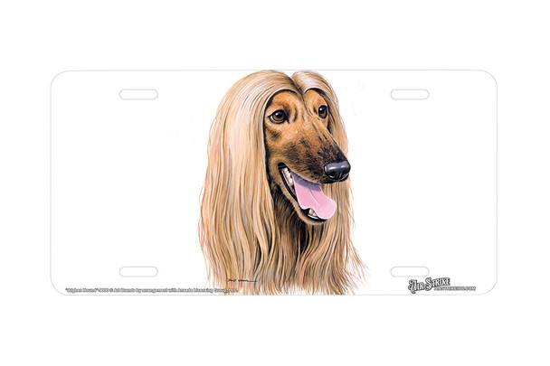 "Afghan Hound" - Decorative License Plate