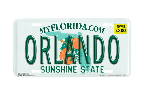 "Florida State Orlando" - Decorative License Plate