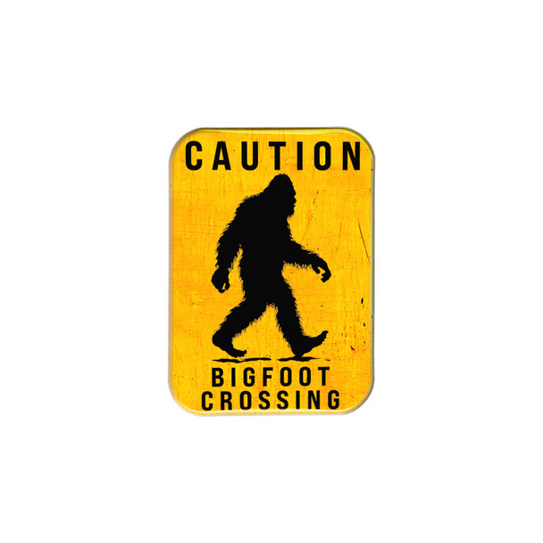 Caution Bigfoot Crossing Magnet – Funny Warning Sign – 2.5" x 3.5"