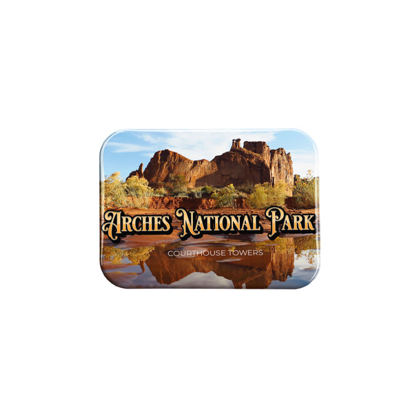 Arches Courthouse Towers Reflection – 2.5" x 3.5" Rectangle Fridge Magnet
