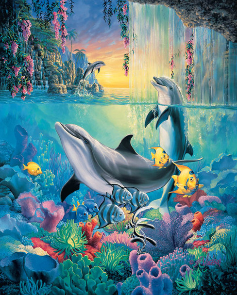 Dolphin Falls – Matted Art Print