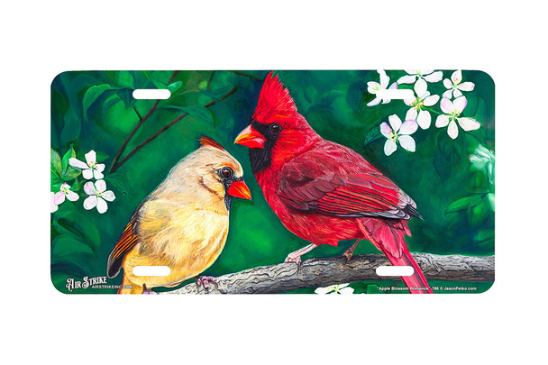 "Apple Blossom Romance" - Decorative License Plate