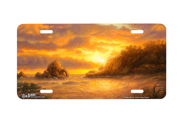 "Coastal Sunset" - Decorative License Plate