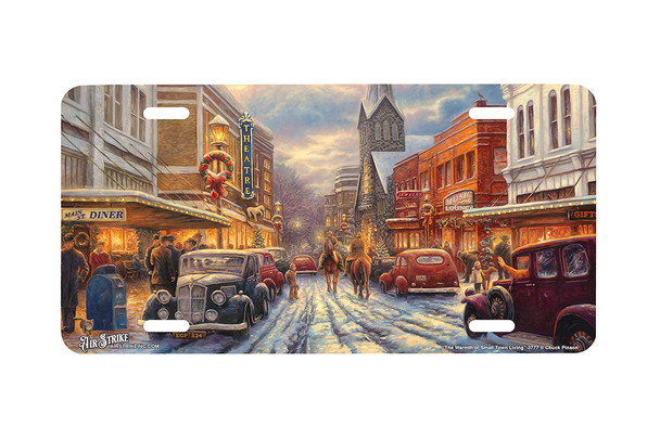 "The Warmth Of Small Town Living" - Decorative License Plate
