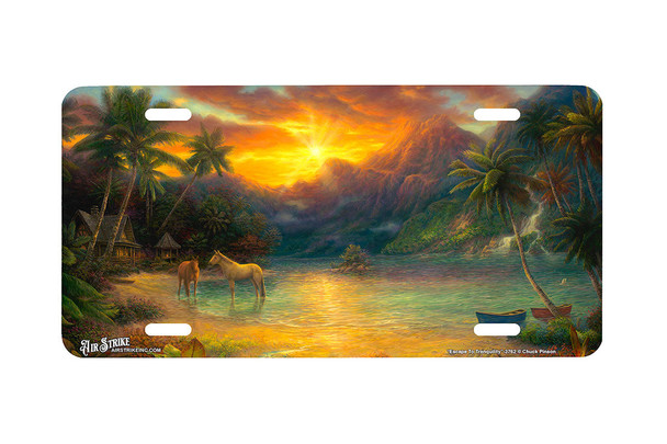 "Escape To Tranquility" - Decorative License Plate