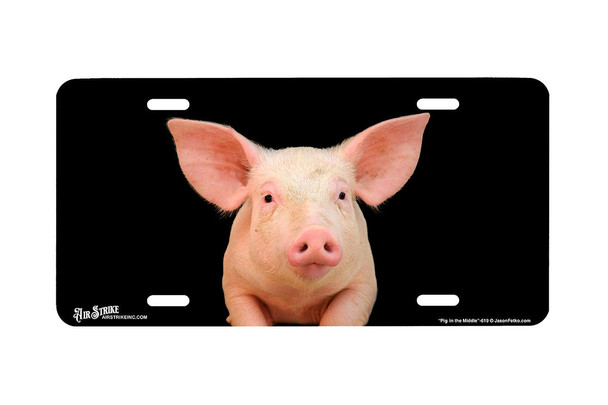 "Pig in the Middle" - Decorative License Plate