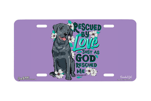 "Rescued" - Decorative License Plate
