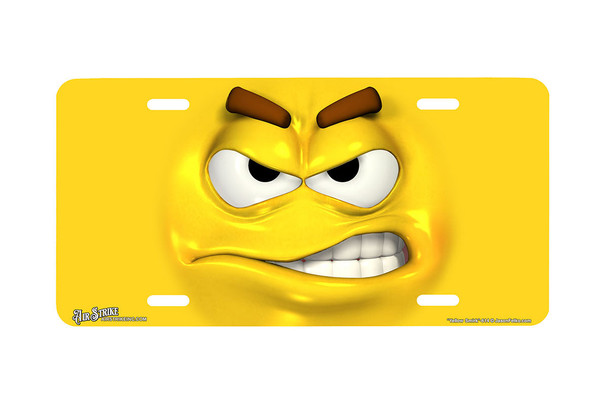 "Yellow Smirk" - Decorative License Plate