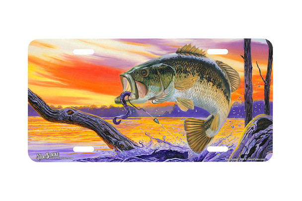 "Bass Splash" - Decorative License Plate