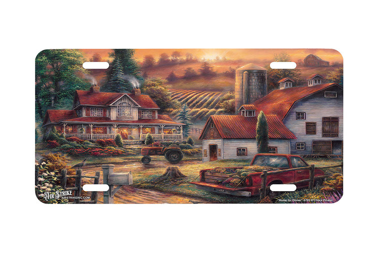 "Home For Dinner" - Decorative License Plate