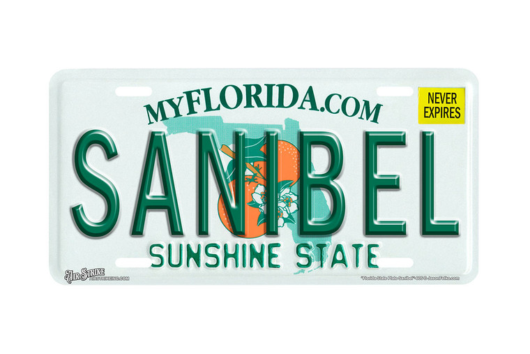 "Florida State Sanibel" - Decorative License Plate