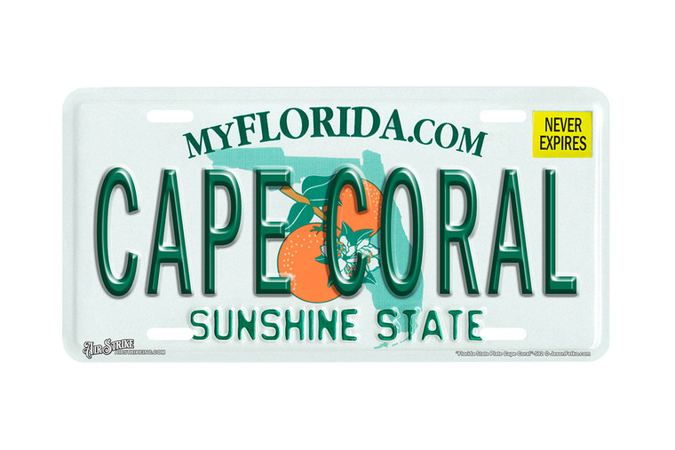 "Florida State Cape Coral" - Decorative License Plate
