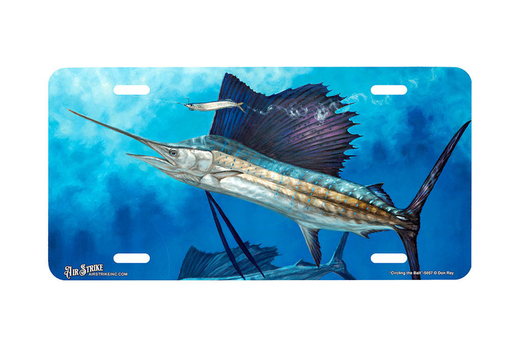"Circling The Bait" - Decorative License Plate