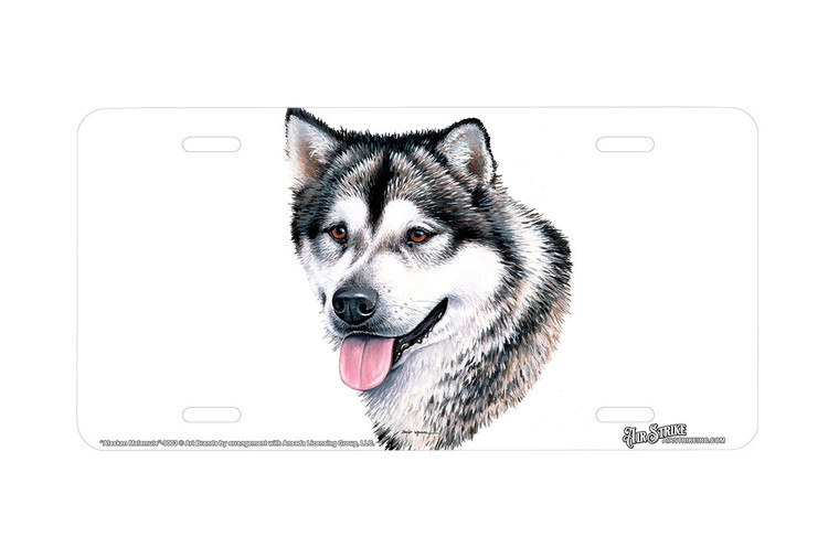 "Alaskan Malamute" - Decorative License Plate