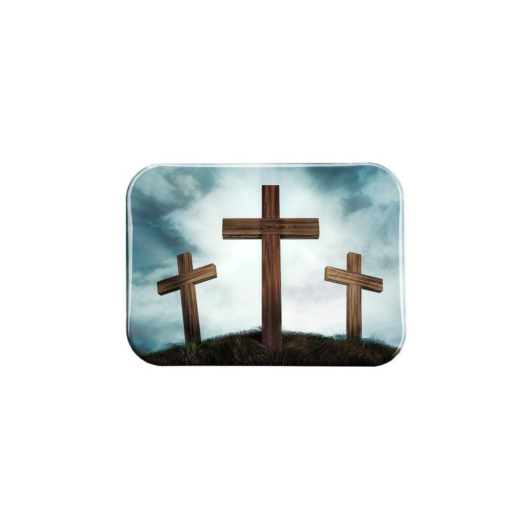 "Three Crosses" - 2.5" X 3.5" Rectangle Fridge Magnets