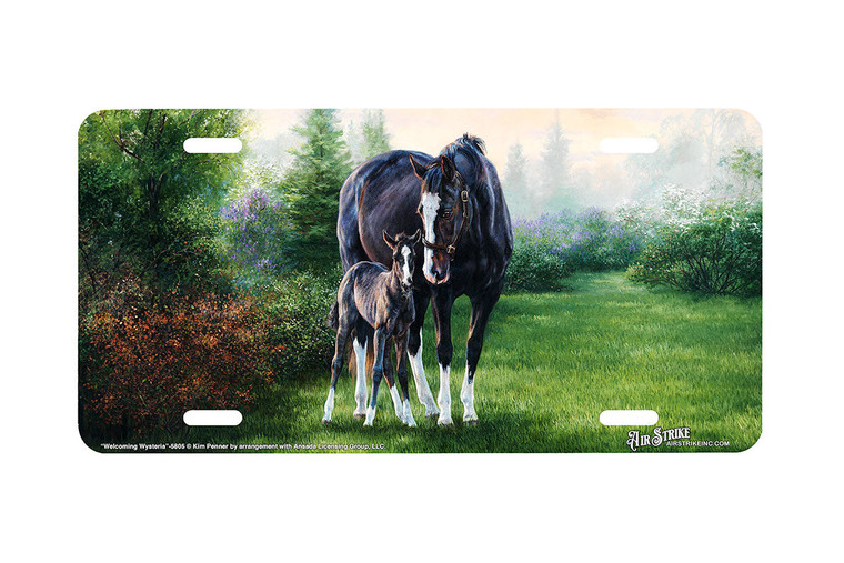 "Welcoming Wysteria" - Decorative License Plate