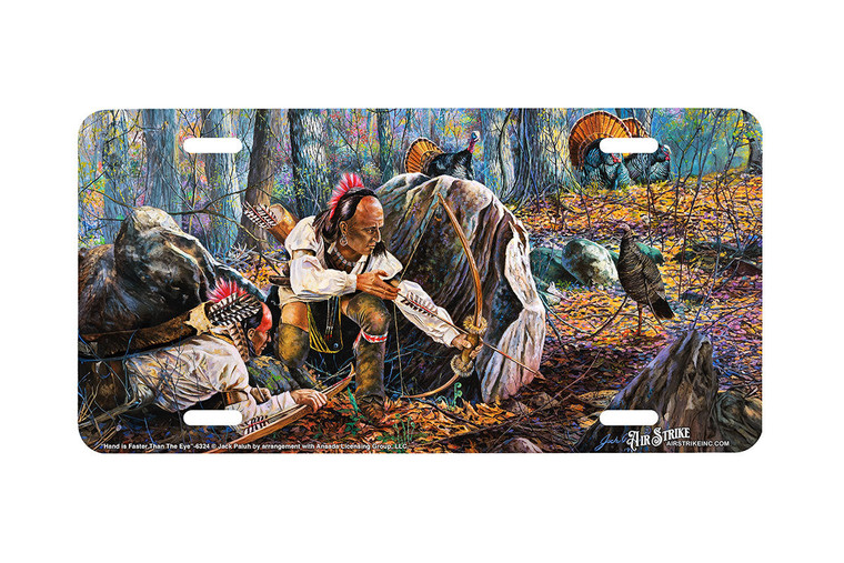 "Hand Is Faster Than The Eye" - Decorative License Plate