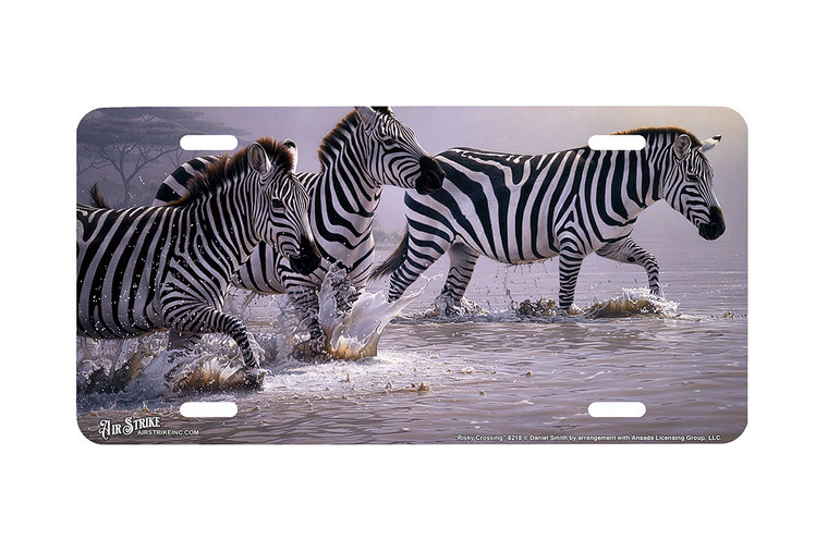 "Risky Crossing" - Decorative License Plate