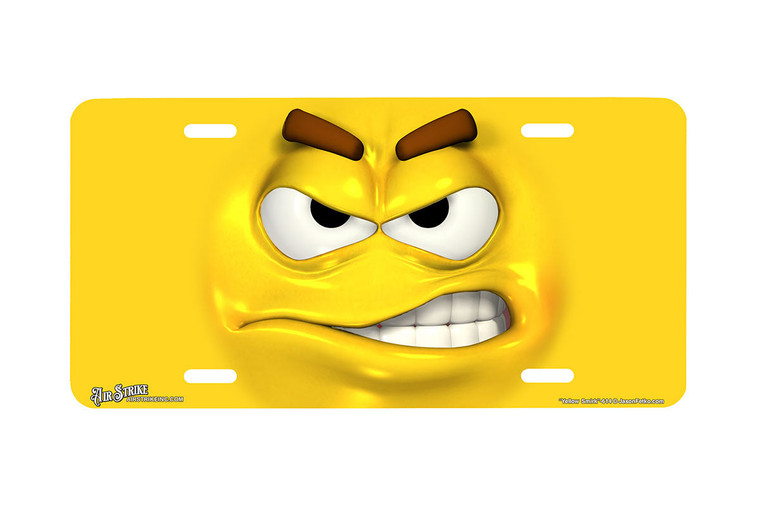 "Yellow Smirk" - Decorative License Plate
