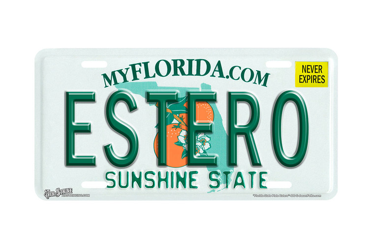 "Florida State Estero" - Decorative License Plate