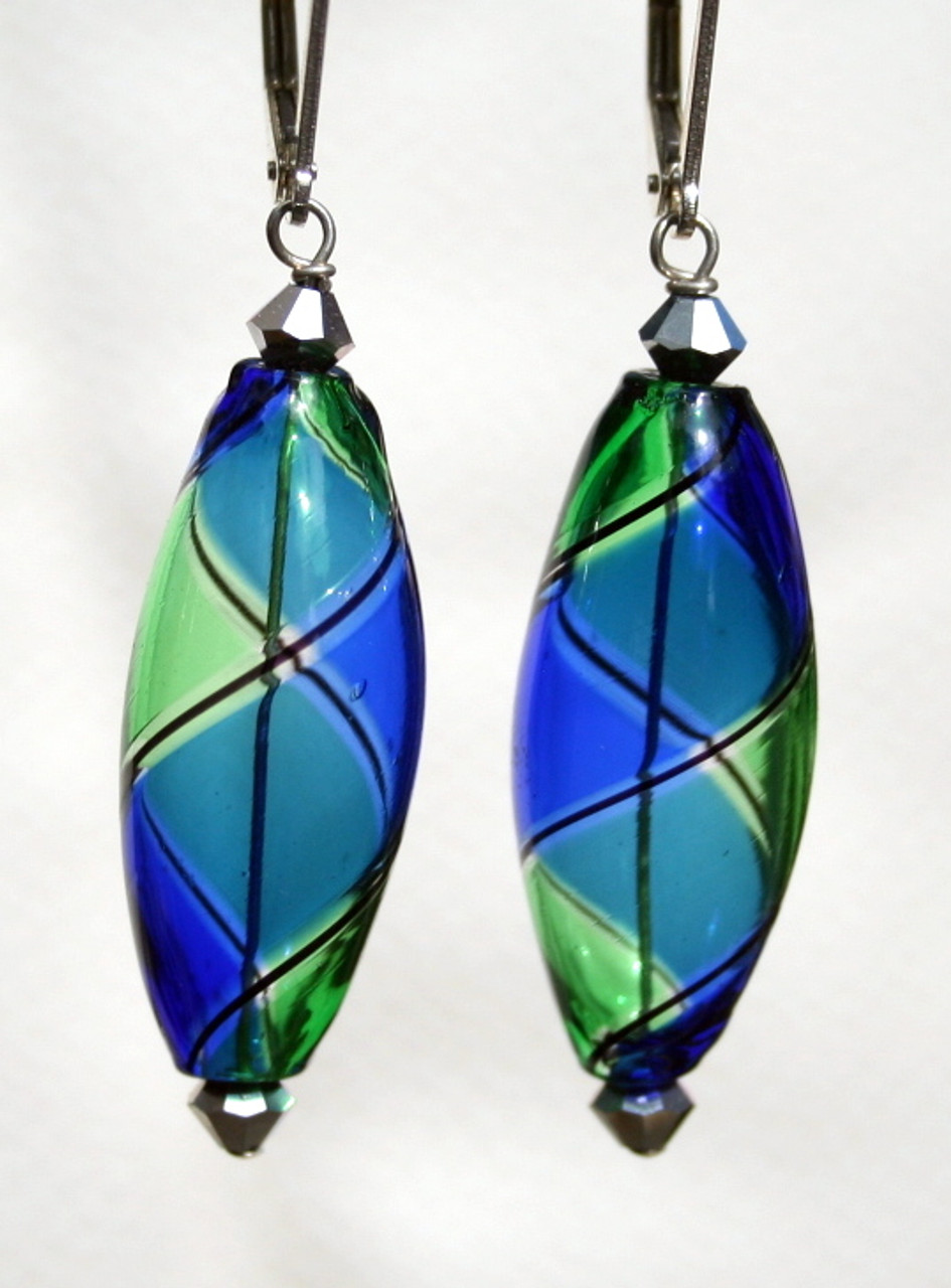 glass earrings