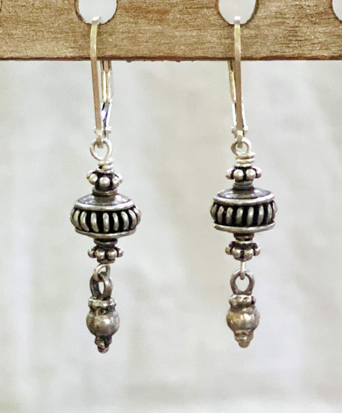mini "onion dome" silver earrings