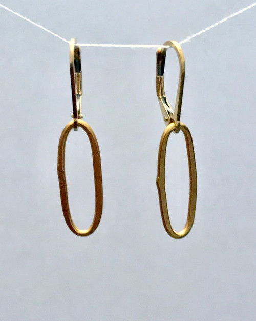 Gold vermeil mini oval hoop earrings