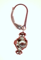 Clear "traffic light" earrings