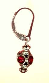 Red "traffic light" earrings