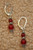 4 & 6mm carnelian doublewrap earrings