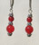 4 & 6mm carnelian doublewrap earrings
