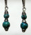  Simple double wrapped Turquoise earrings