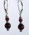 Classic double wrapped garnet earrings