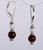 Classic double wrapped pearl and garnet earrings
