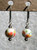 White "millefiori" glass earrings