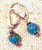 Blue "millefiori" glass earrings