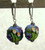 Calla Lily lampworked lentil earrings
