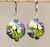 Calla Lily lampworked lentil earrings