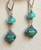 Double sea foam green dichroic lampworked earrings