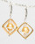 Gold vermeil and silver sphere and space window earrings