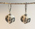 Musical notes lampwork lentil shaped earrings