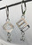 silver cube earrings